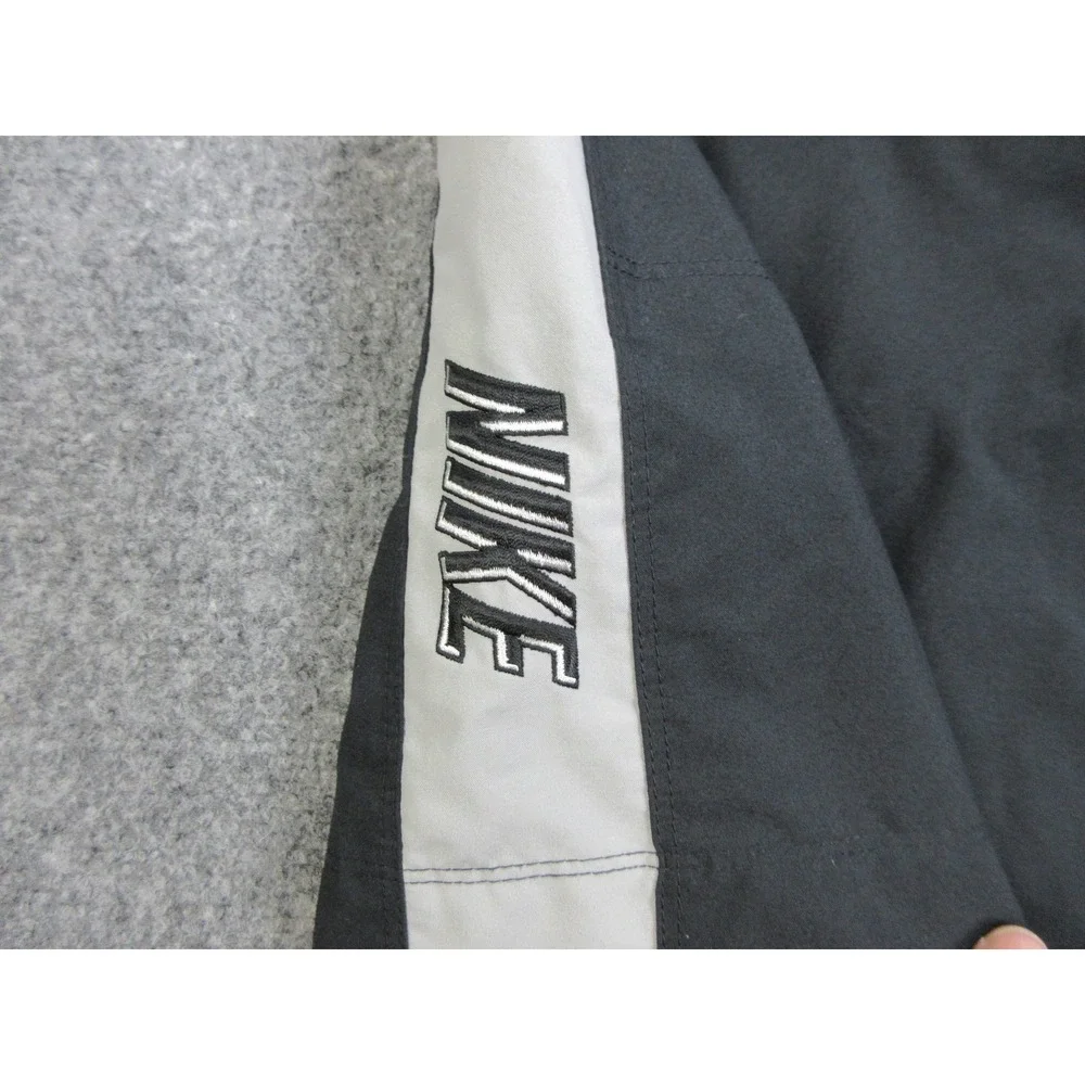VTG Nike Shorts Mens Large Black Colorblock 10 Inch Athletic Lined Swim Pockets